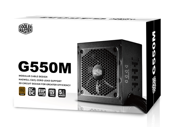 PSU Cooler Master G550M 550 Watt Semi-Modular 80 PLUS Bronze Certified Active PFC